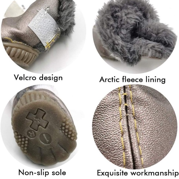 Winter Pet Shoes Chihuahua Dog Cat Snow Boots Waterproof Warm Puppy Booties - Picture 4 of 9